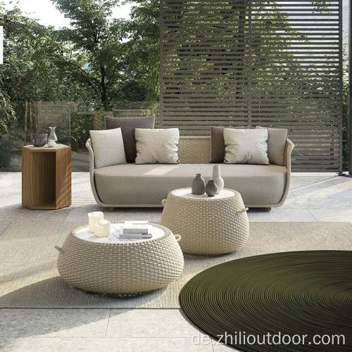 Wicker Sofa Stuhl Set Patio Möbelsofa